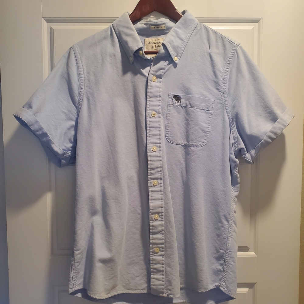Abercrombie & Fitch Sky Blue Casual Shirt